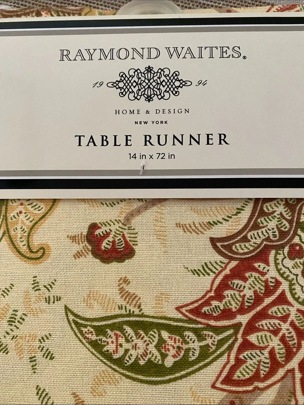 Table Runner NWT Raymond Waites New York